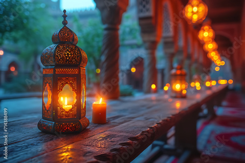 Arabic lantern of Ramadan celebration 