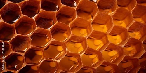 macro photo of honeycombs