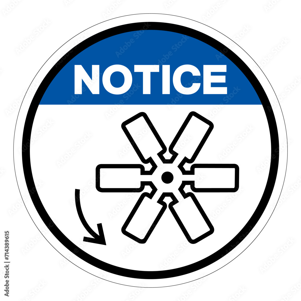 Notice Rotating Fan Blade Symbol Sign, Vector Illustration, Isolate On White Background Label .EPS10 Notice Rotating Fan Blade Symbol Sign, Vector Illustration, Isolate On White Background Label .EPS10