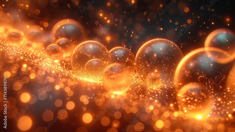 abstract colorful background with spheres