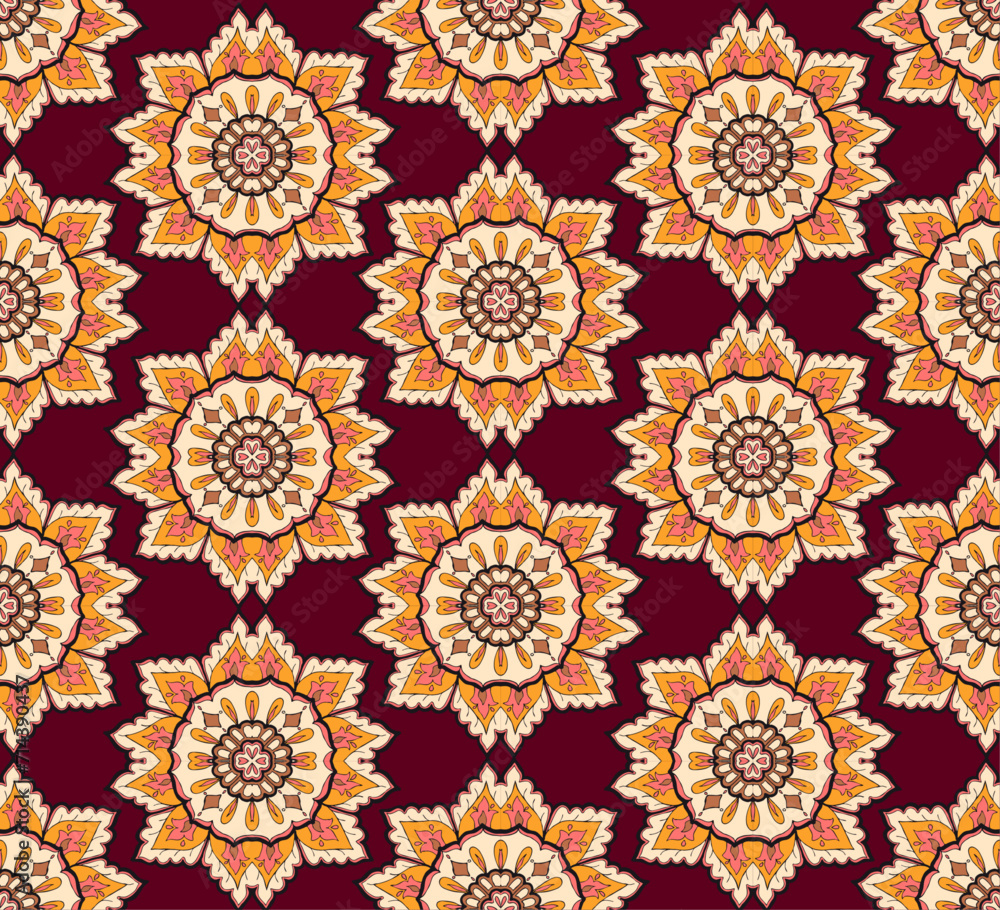 Geometric floral pattern for decoration and textiles. small motif for decoration and clothing fabrics
Geometric floral pattern for decoration and textiles. small motif for decoration and clothing fabrics