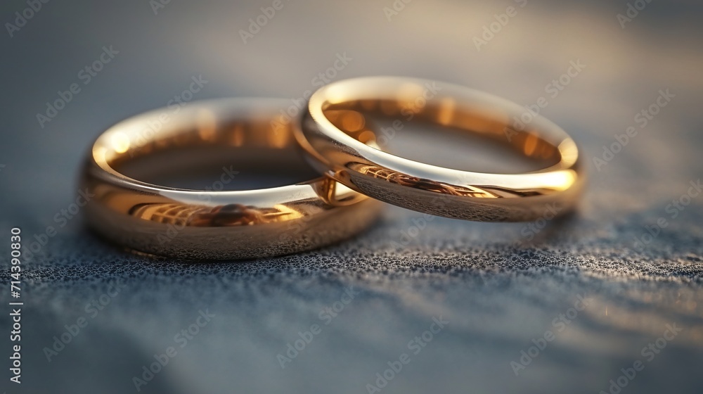 A pair of wedding rings in a beautiful outdoor beach setting. A pair of wedding rings in a beautiful outdoor beach setting.