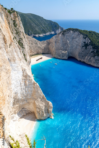 Cuadro en lienzo Navagio Shipwreck Beach Zakynthos Greece