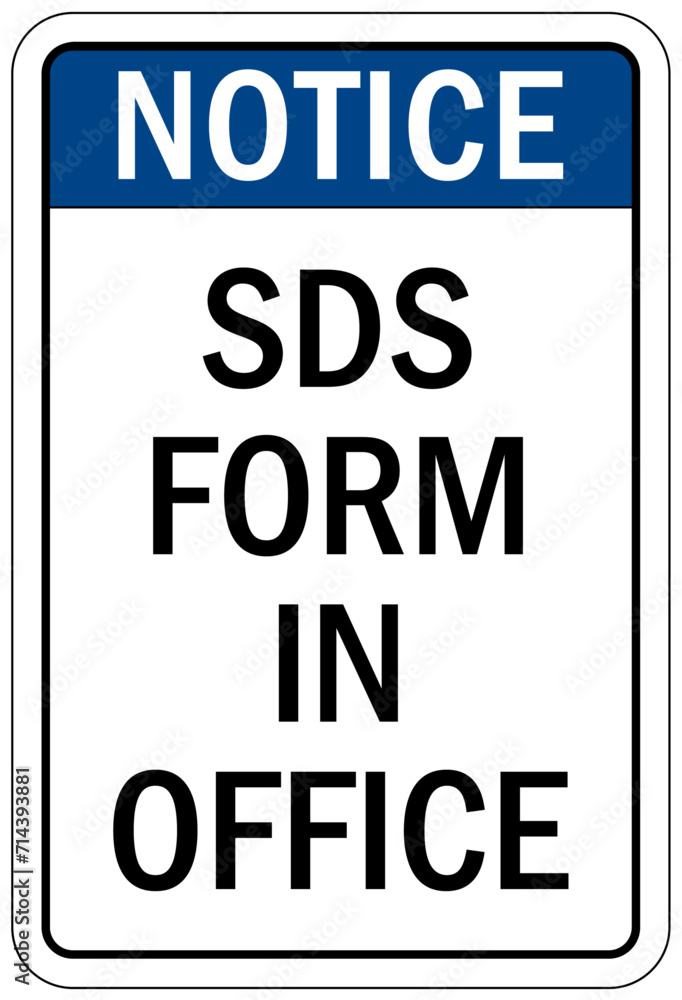 Safety data sheet and material safety data sheet sign Safety data sheet and material safety data sheet sign