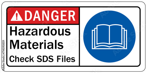 Safety data sheet and material safety data sheet sign