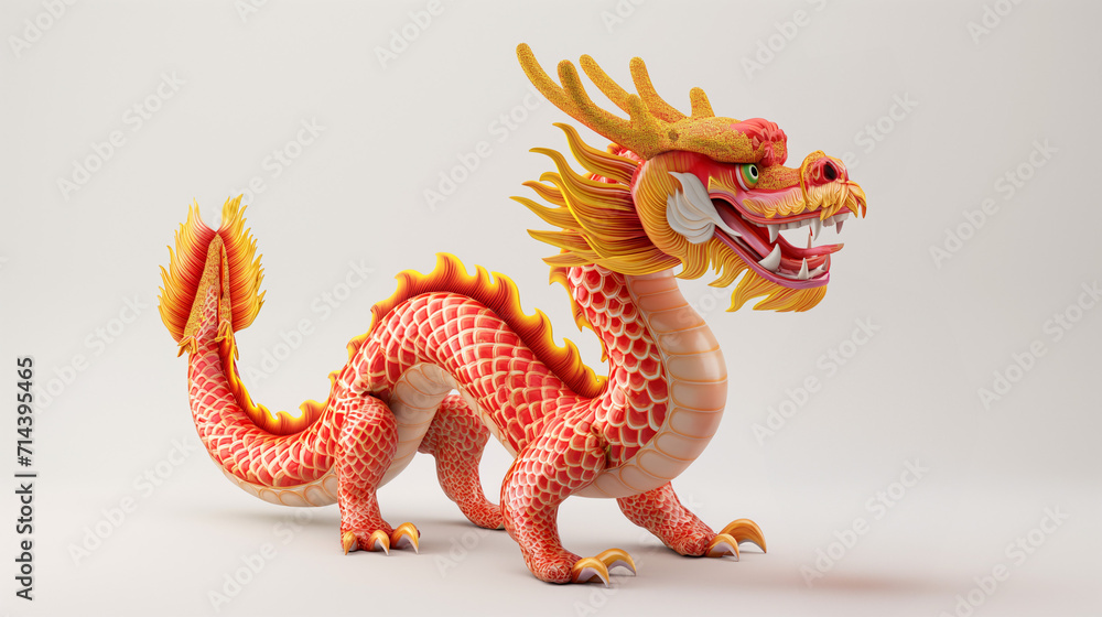 Fototapeta premium chinese dragon character 