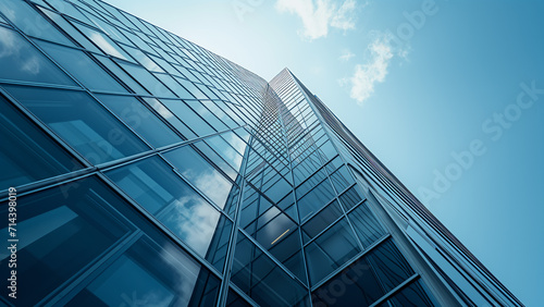 Architectural Brilliance: Detailed View of a Modern Skyscraper