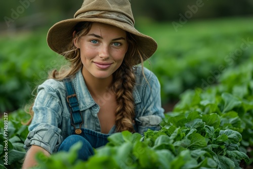 portrait of a young female farmer 