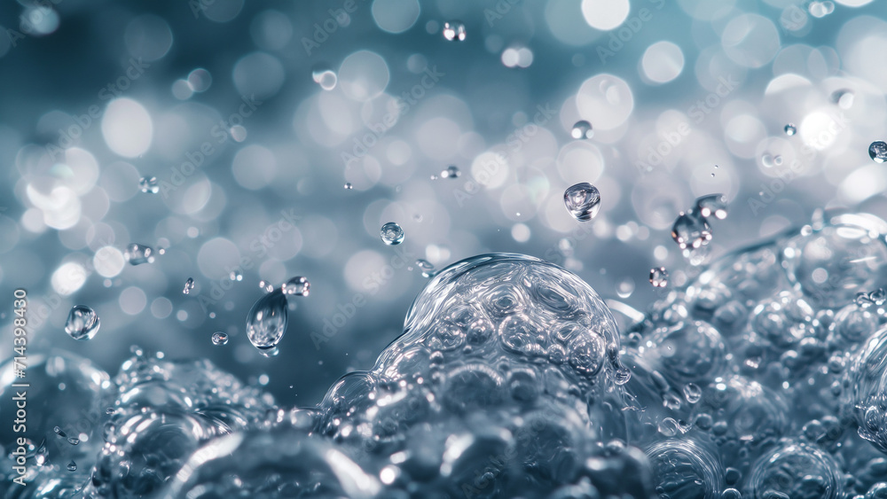 Macro Majesty: Crystal Clear Water Drops in Abstract Beauty Macro Majesty: Crystal Clear Water Drops in Abstract Beauty