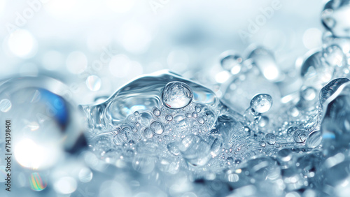 Macro Majesty: Crystal Clear Water Drops in Abstract Beauty