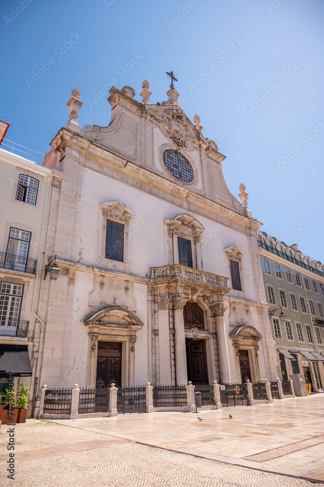 Obraz premium Beautiful Church of Saint Dominic in Lisbon's old city.