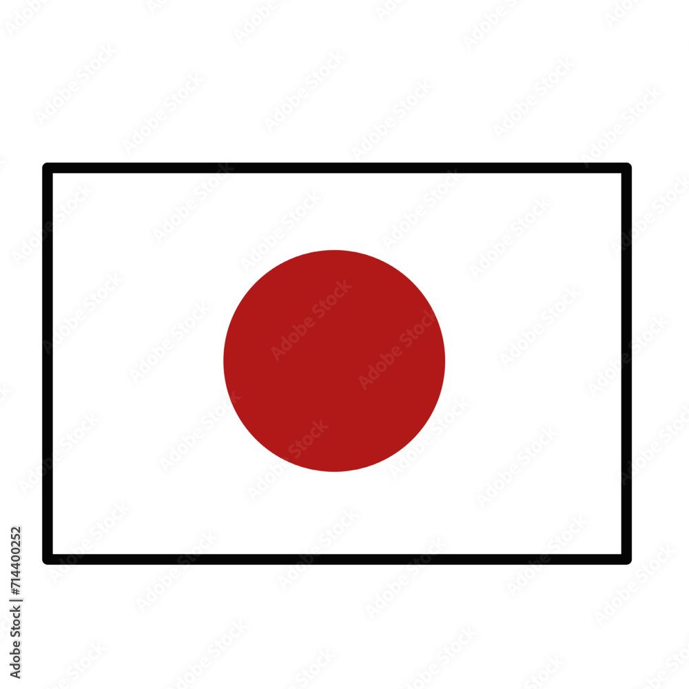 japanese flag icon isolated on white background japanese flag icon isolated on white background