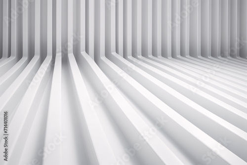 3D White Stripe Pattern Futuristic Background for Product Display