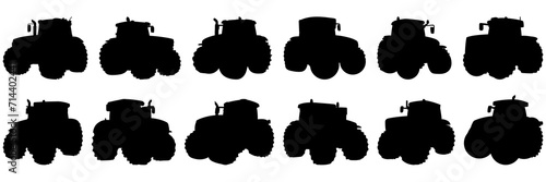 Farm silhouettes set, large pack of vector silhouette design, isolated white background