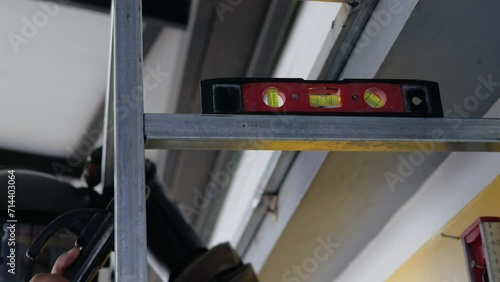 work with metal using a welding machine, bright spark