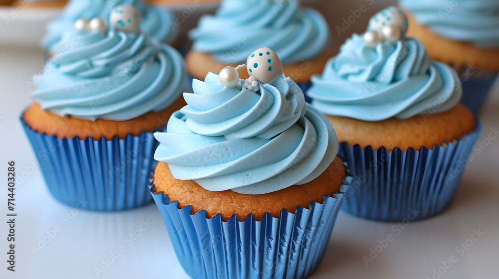 Boys Light Blue Cupcake JonJon