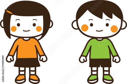 女の子・男の子　通常　全身　3色