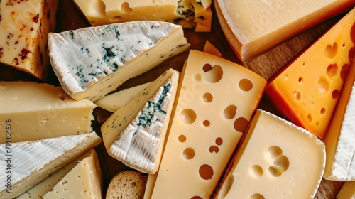  a close up of a variety of cheeses on a cutting board with holes in the middle of the cheese, cheese, cheese, cheese, cheese, cheese, cheese, cheese, cheese, cheese, cheese, cheese, cheese, cheese,.