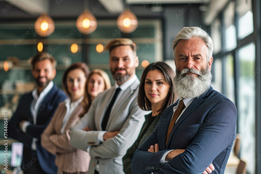 Successful group of business people at the office Successful group of business people at the office