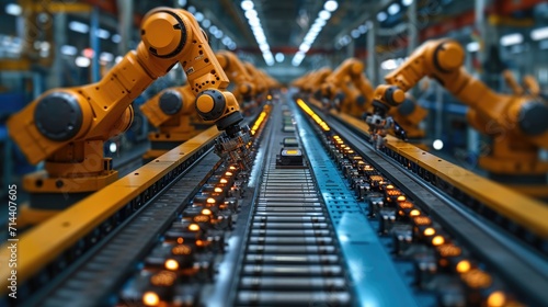Machines do the work for people in factories. Reduce manpower to work Use machinery instead.