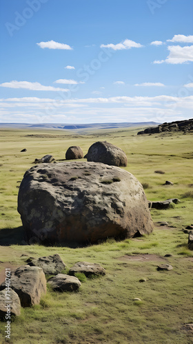 Seemingly Displaced: The Enigma of Glacial Erratic Boulders Against a Morning Sky © Mason