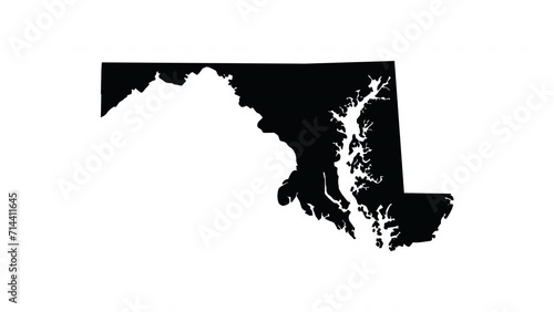 animation forming a map of the state of Maryland photo