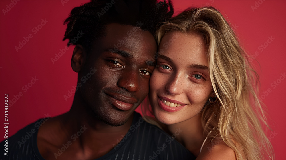 black man african american man with white Caucasian girlfriend / wife, interracial cross racial love, diversity, valentines day, interracial couple in love