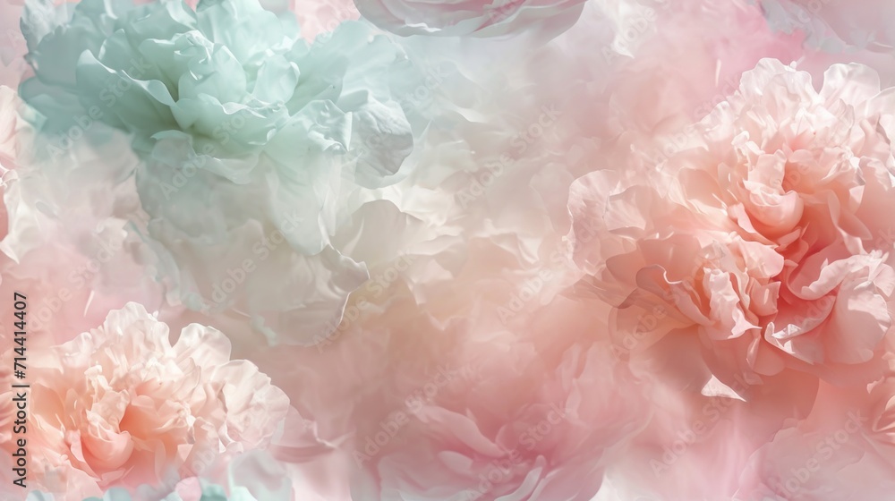  a bunch of pink and blue flowers on a white and pink background with a pink and blue flower in the middle of the picture and a pink and white flower in the middle of the middle.