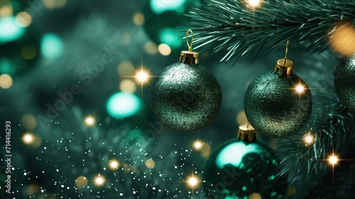 Merry christmas and new year holidays background blurred bokeh background