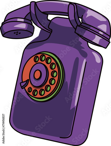 レトロ電話（retro phone）(eps)