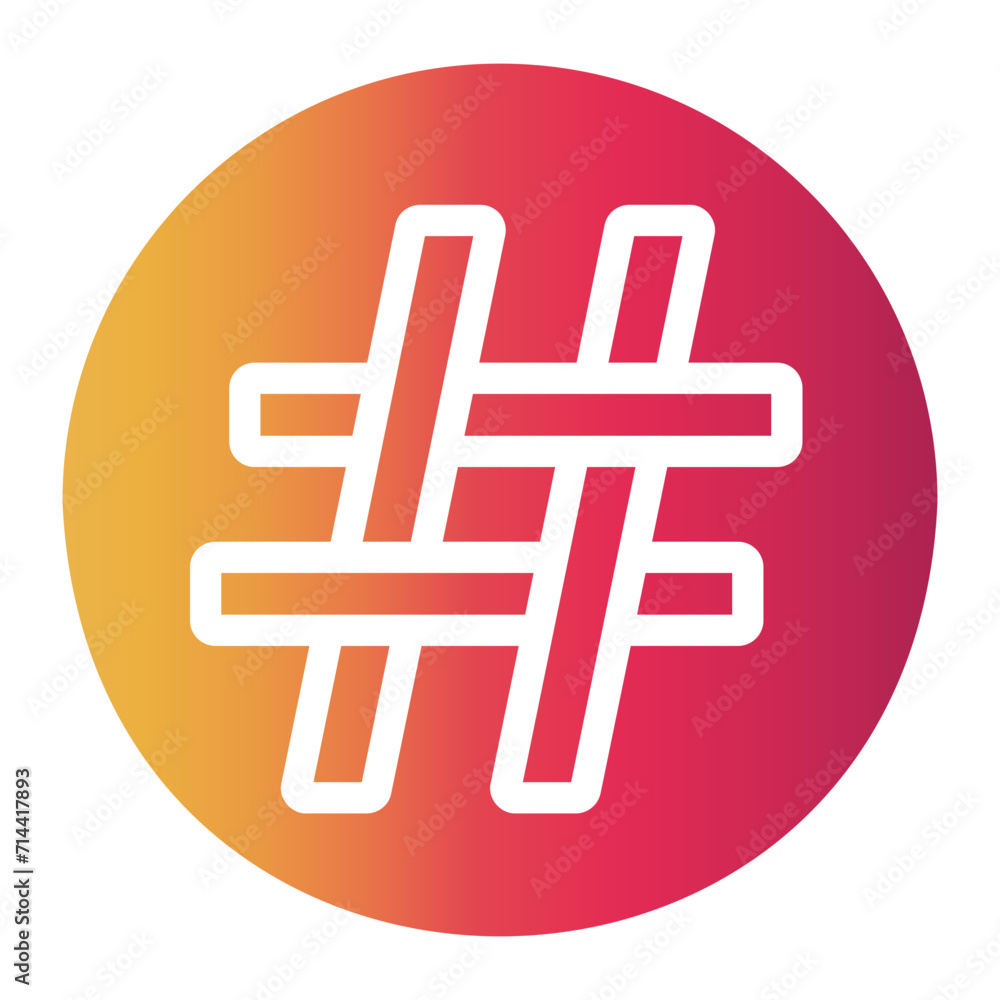 Fototapeta premium hastag icon