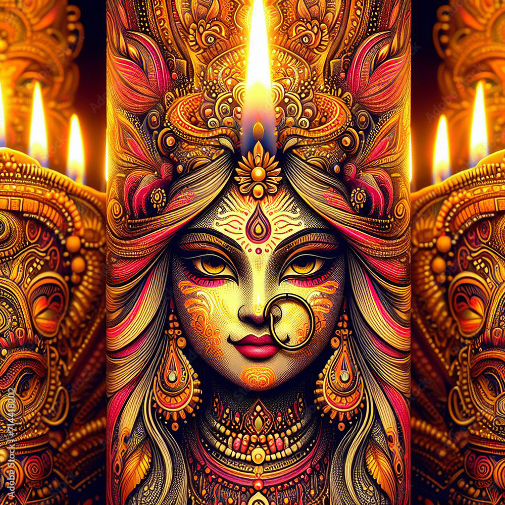 An fantasy design of happy diwali