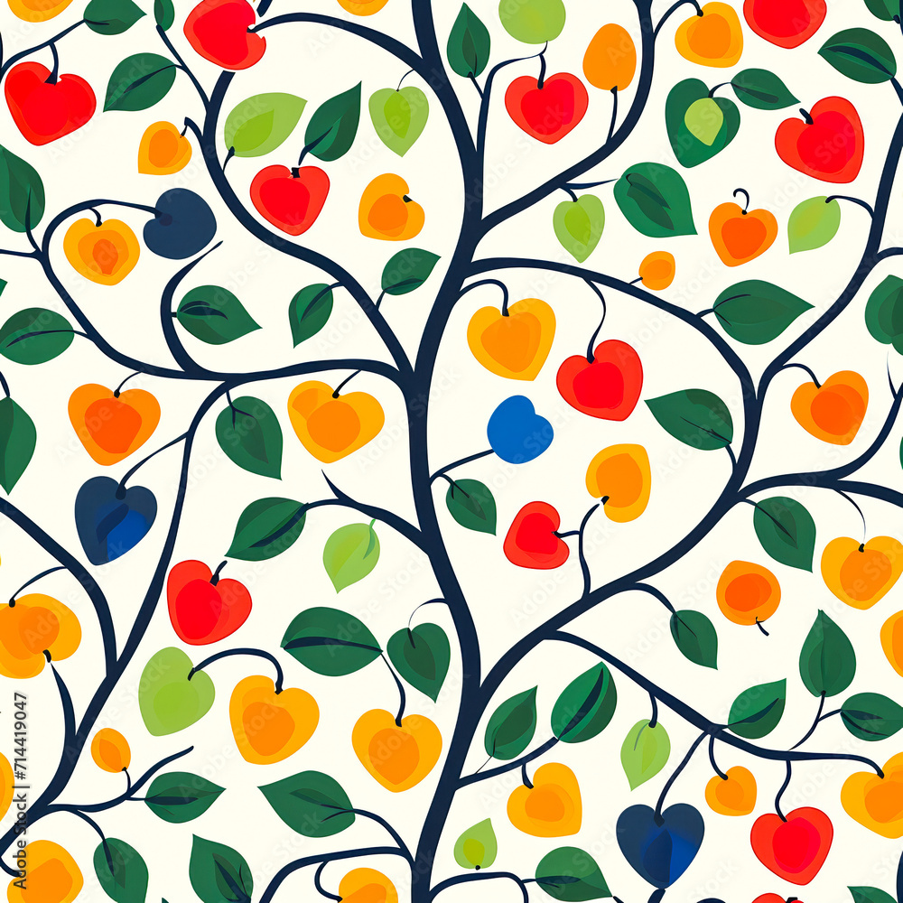 Seamless Leaf Pattern, AI generated Seamless Leaf Pattern, AI generated