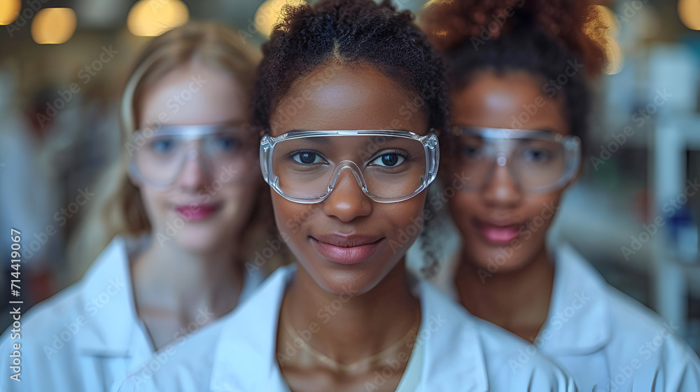 international day of women and girls in science wallpaper, women's day, real woman empowerment - obrazy, fototapety, plakaty 