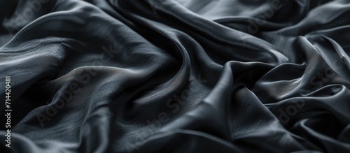 Close-up of creased black fabric for backdrop.