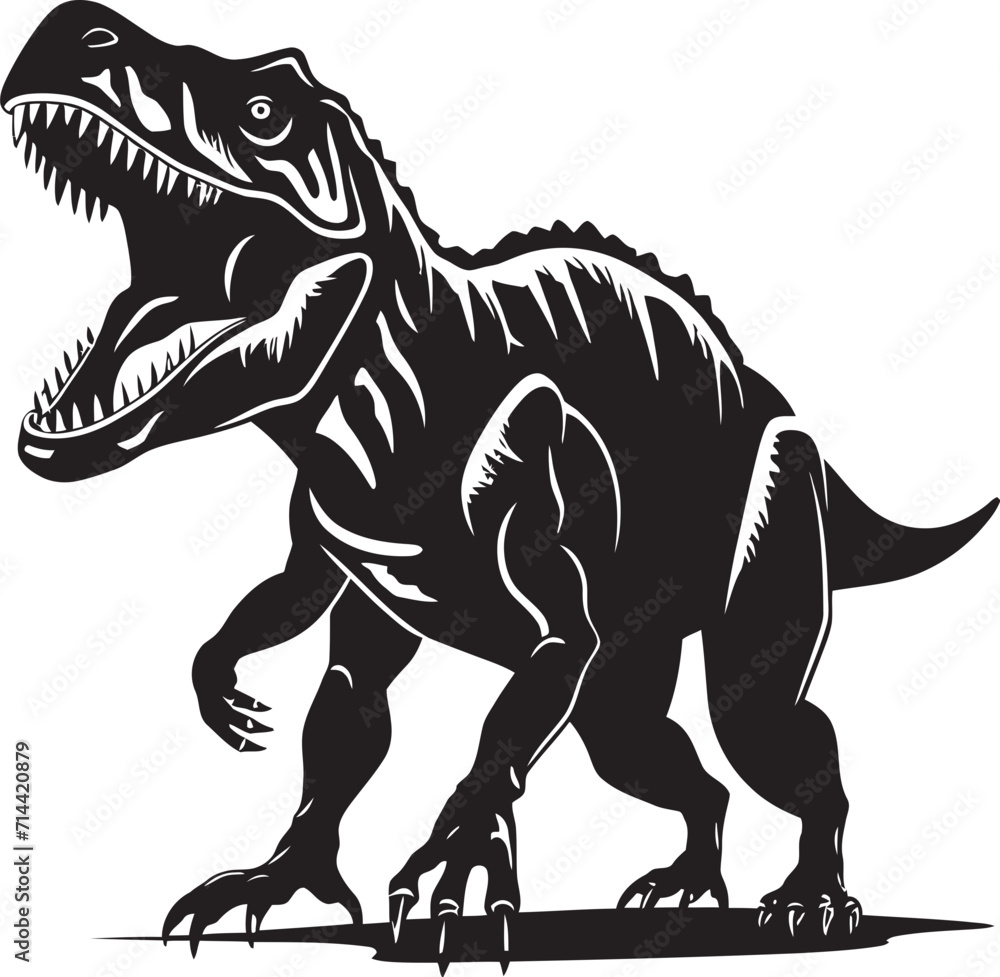 Sharp and Sleek: T-Rex Logo Design in Stylish Black Sharp and Sleek: T-Rex Logo Design in Stylish Black