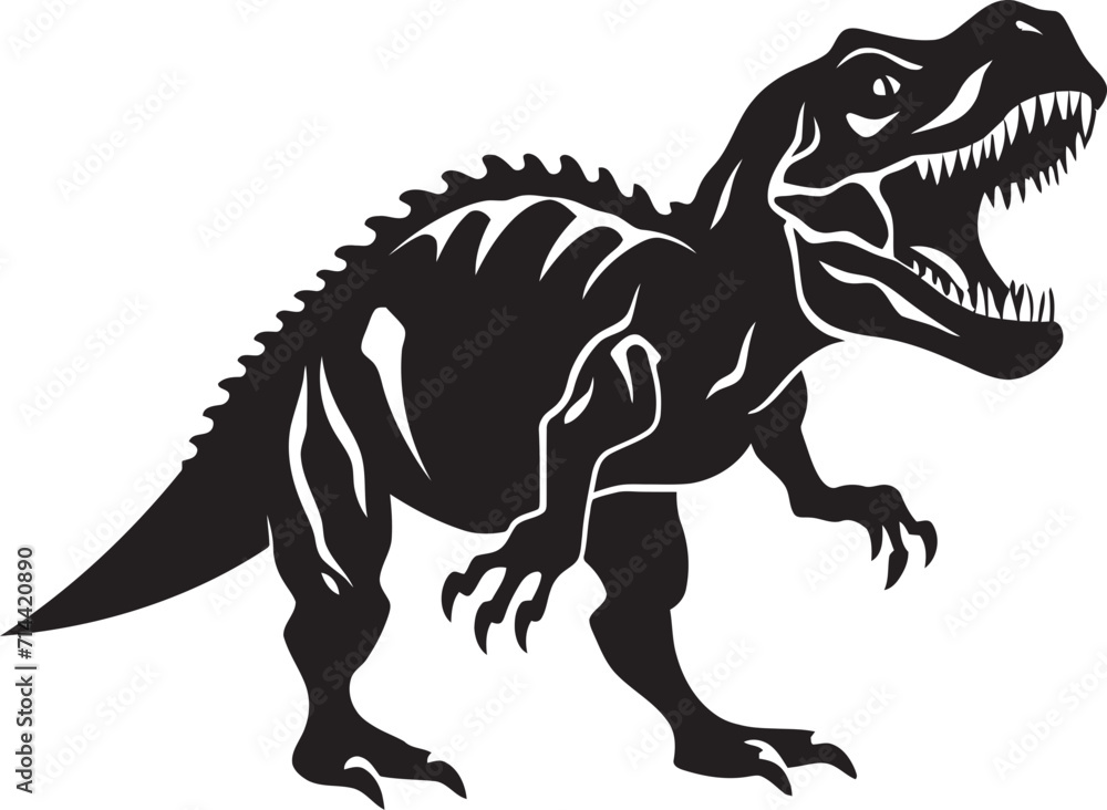 Stealthy T-Rex Vector: Iconic Logo for a Powerful Presence