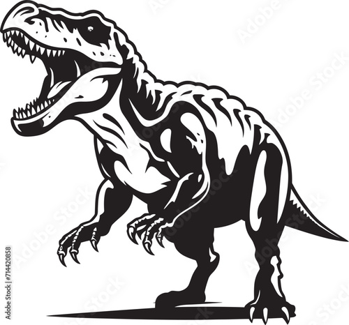 Dark and Dominant  T-Rex Symbol for a Powerful Brand Statement