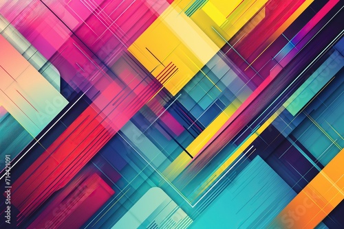 vibrant color geometric background