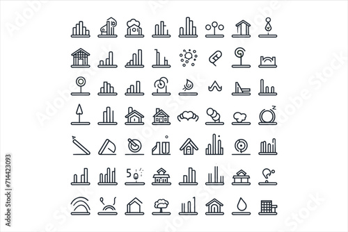 Equipment for water purificatio Fermer,tree ,eclectic icons set vector neon Pro Vector,Chart line icons set. Graph, finance report, income growth, economy statistic, gantt diagram, infographic, mind 