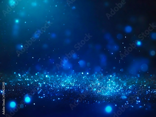 blue background. Abstract blue bokeh background mock up stage. generative AI 