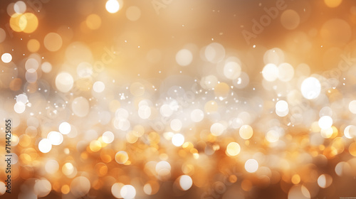 glitter golden bokeh background silver orange and beige 