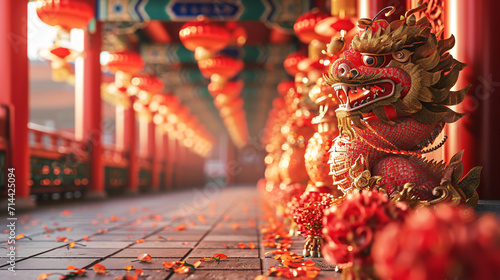 Chinese New Year, Lunar New Year 2024 concept background with copyspace photo