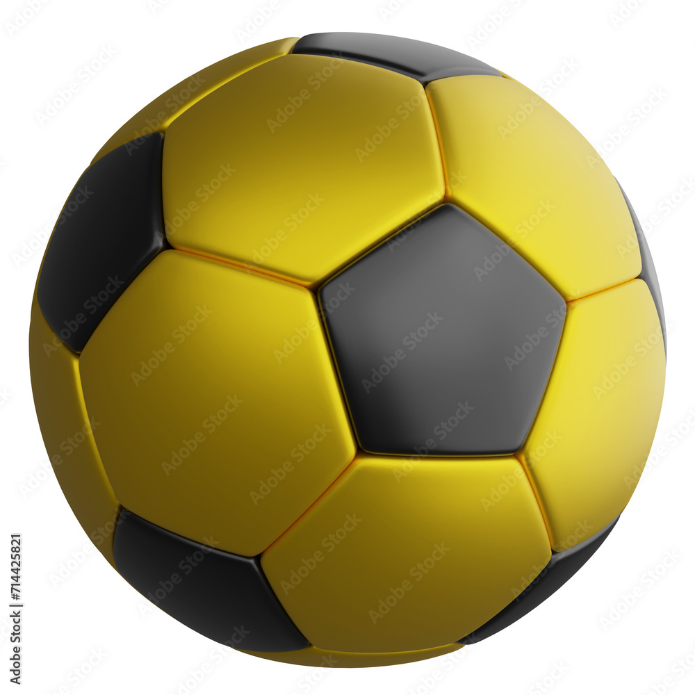Football metallic gold clipart flat design icon isolated on transparent background, 3D render sport and exercise concept Football metallic gold clipart flat design icon isolated on transparent background, 3D render sport and exercise concept