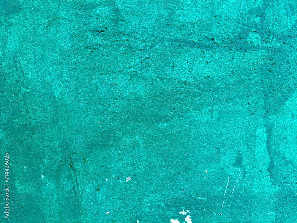 blue green painted wall texture background 