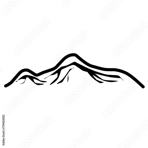 mountain line vector illustration