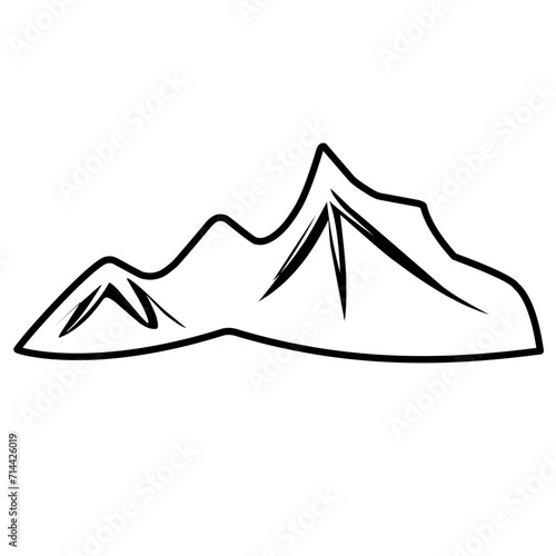mountain line vector illustration