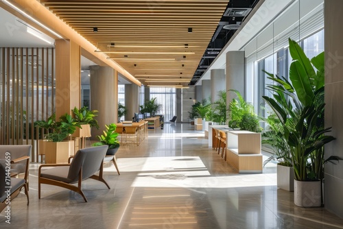 Modern office interior with natural elements © ParinApril