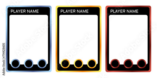 silver and gold edition border or frame player template for game,game card border template
