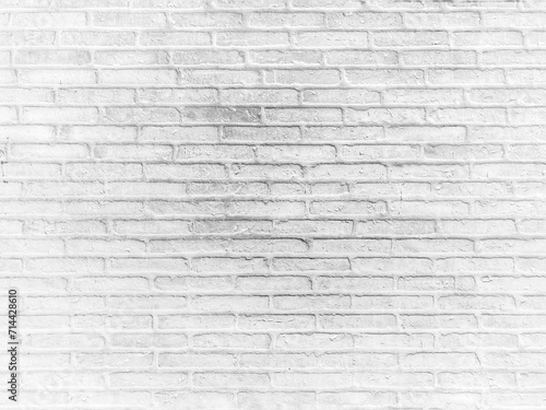 White bricks wall for abstract brick background and texture.Old vintage retro style brick wall.